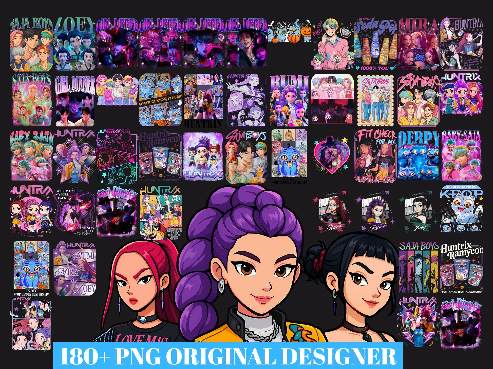 Demon hunters logo bundle png, dark fantasy emblem bundle png, gothic hunter crest bundle png