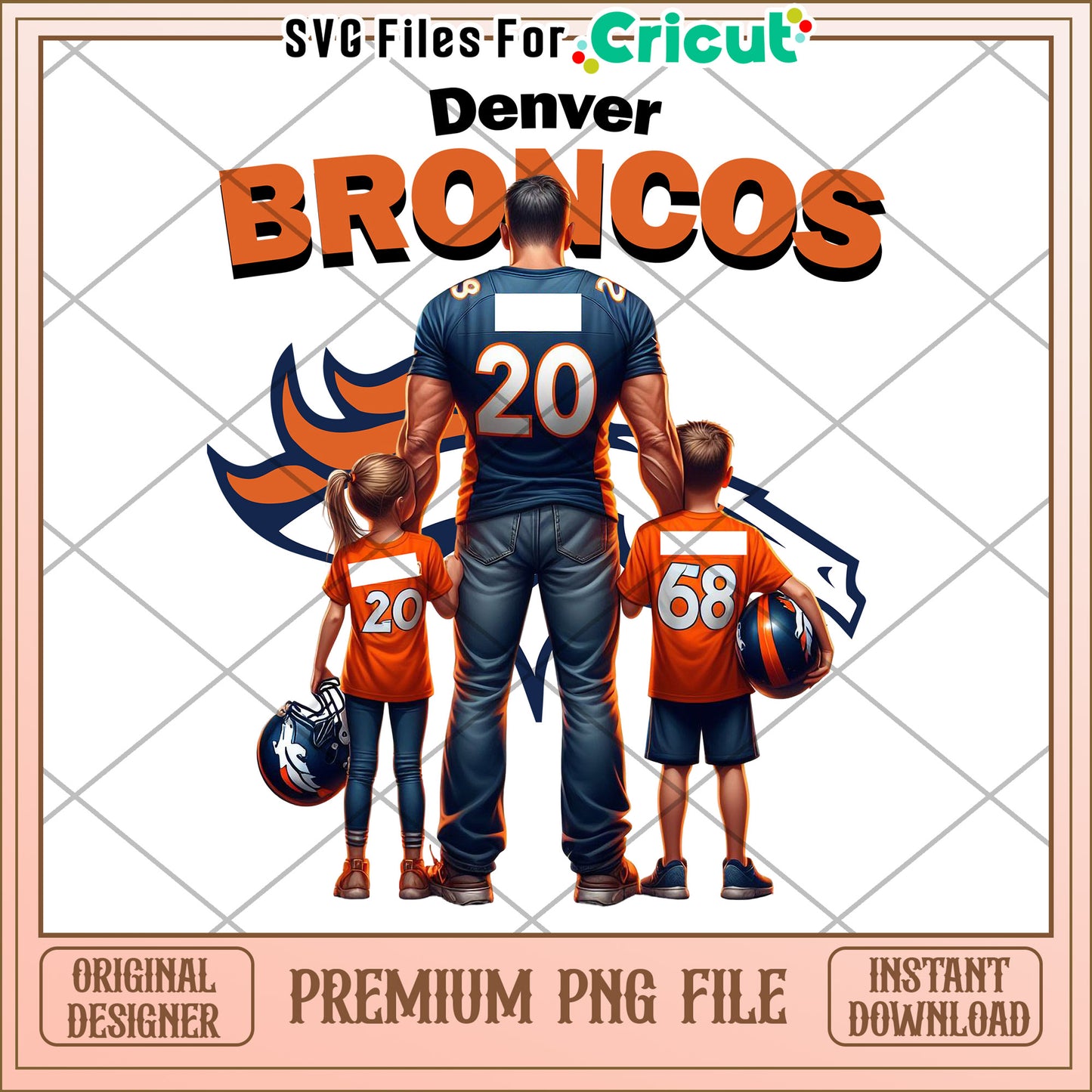 Denver Broncos Family PNG Design, Perfect for Cricut Projects