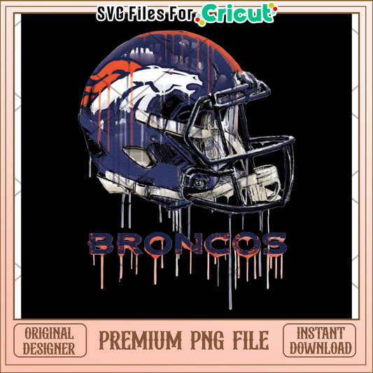 Denver Broncos Helmet PNG File, perfect for sports designs and crafts