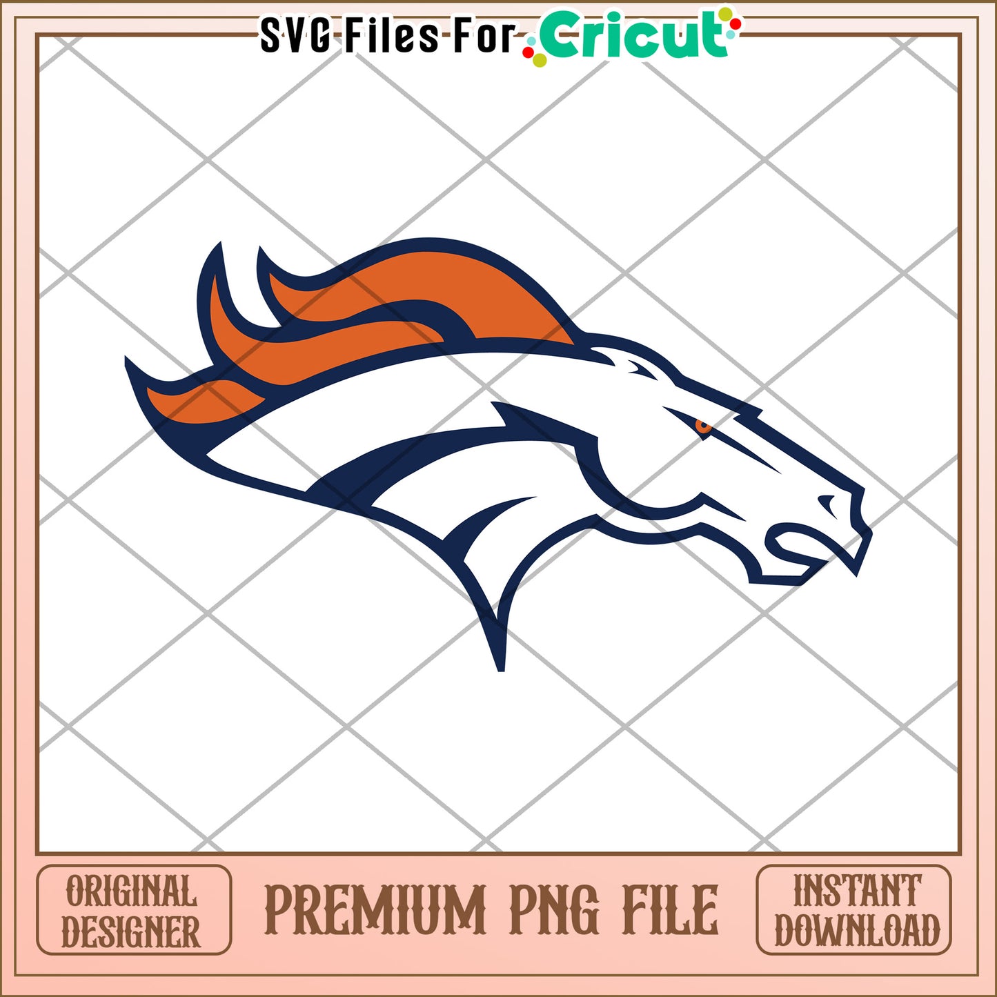 Denver Broncos Logo PNG Design, perfect for digital crafts and projects