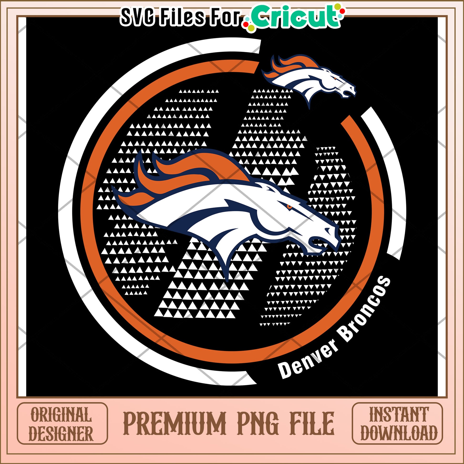 Denver Broncos Logo PNG File for Cricut, Premium Quality Instant Download