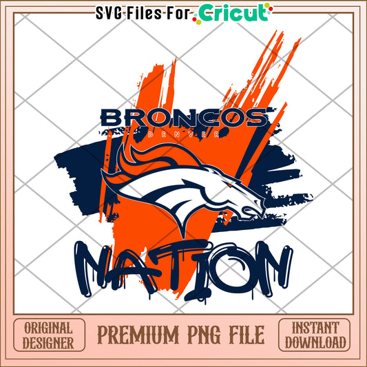 Denver Broncos Nation graphic design, perfect for sports fans