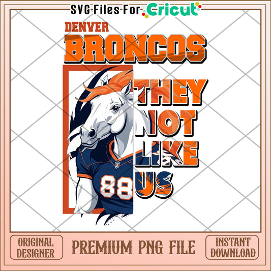 Denver Broncos PNG Design for Cricut, Instant Download Available