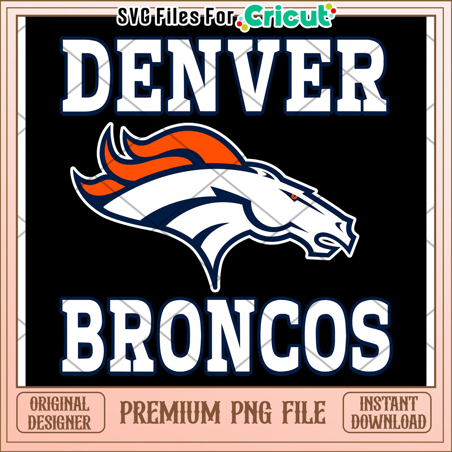 Denver Broncos PNG design for Cricut users, perfect for fans