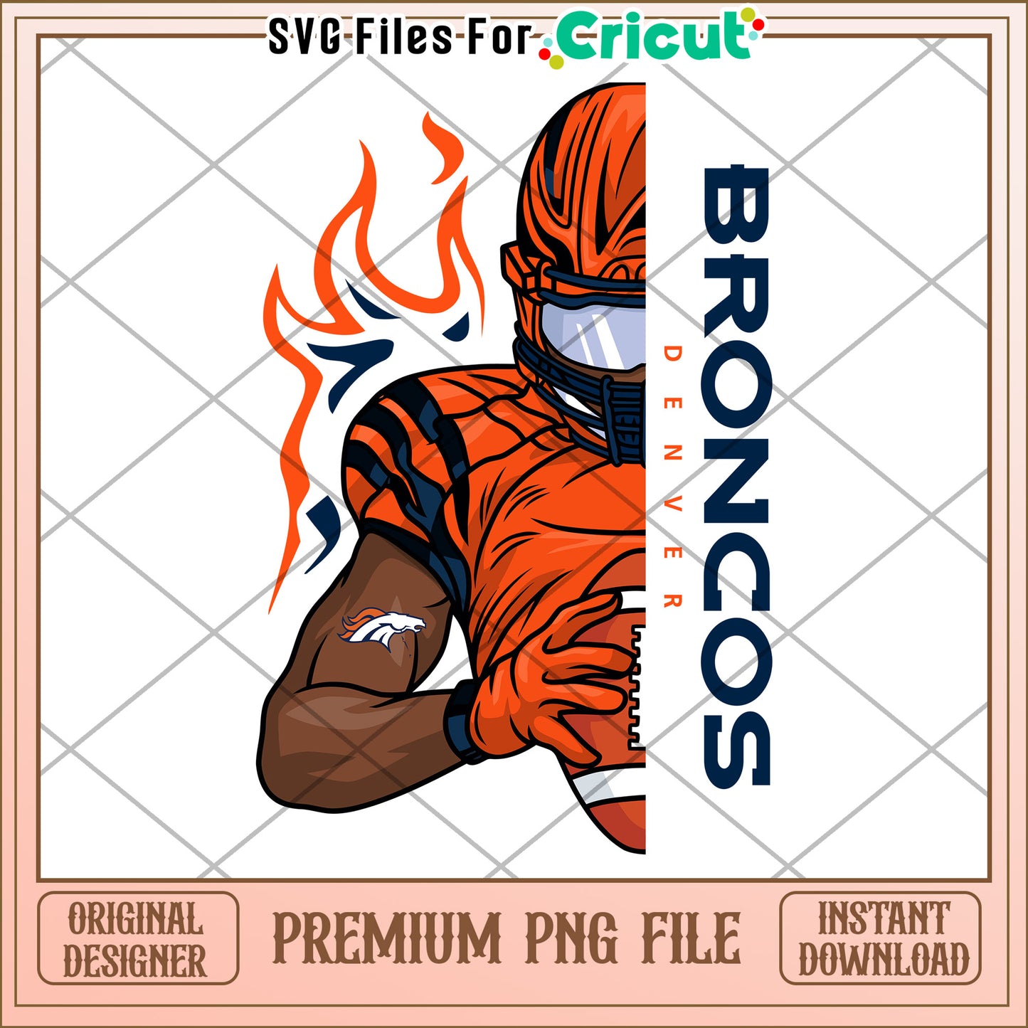 Denver Broncos PNG file for Cricut, premium design for fans