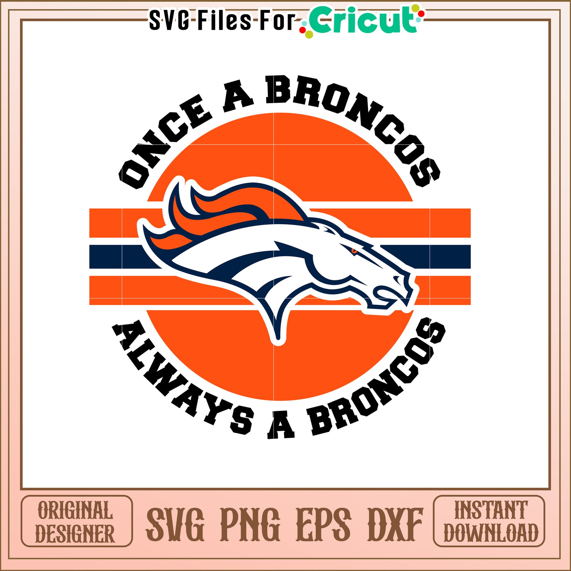 Denver Broncos SVG Design for Sports Fans Decor