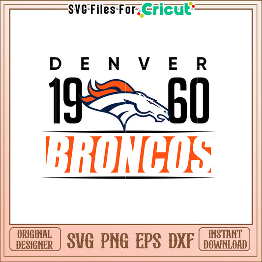 Denver Broncos SVG Design for Sports Fans and Crafts