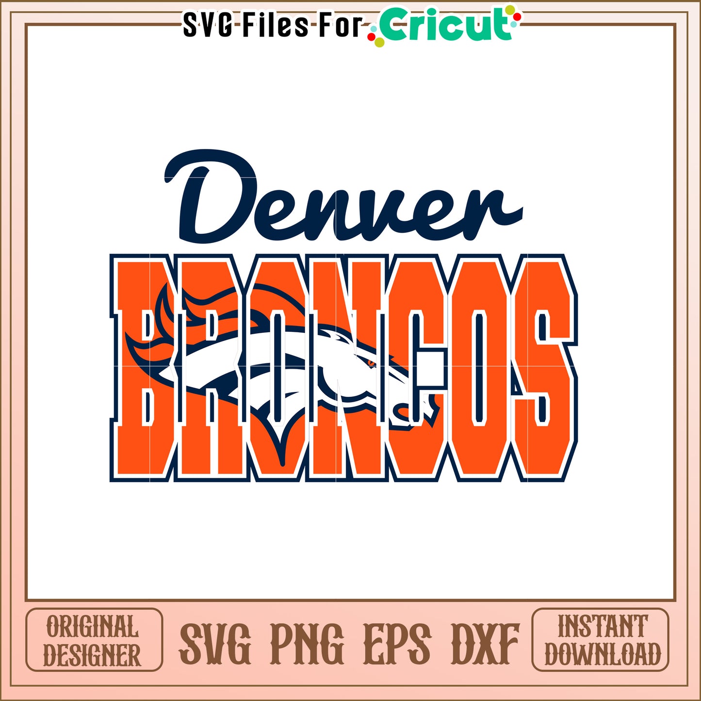 Denver Broncos SVG Team Logo Design for Fans