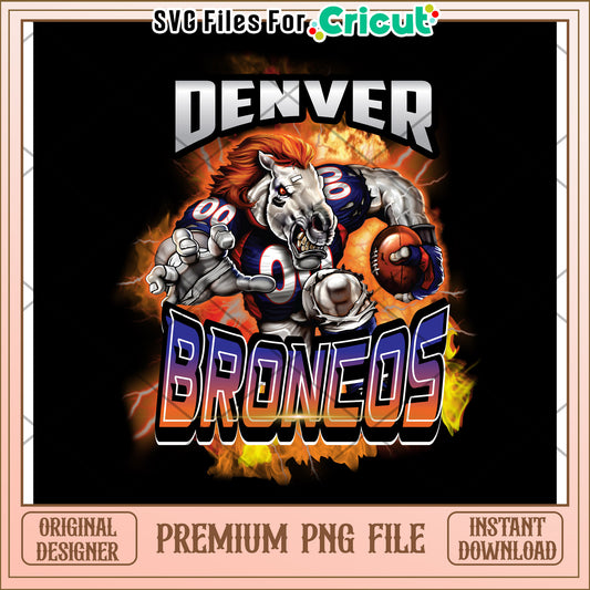 Denver Broncos Sports Art, perfect for Cricut projects and crafts