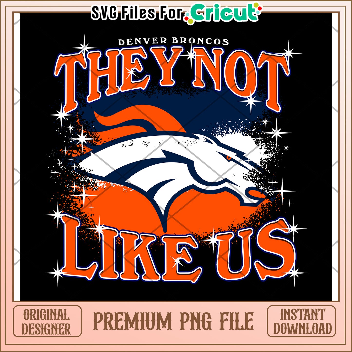 Denver Broncos design for Cricut, perfect for fans and crafters