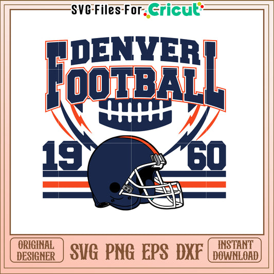 Denver Football SVG Design for Team Spirit Decor
