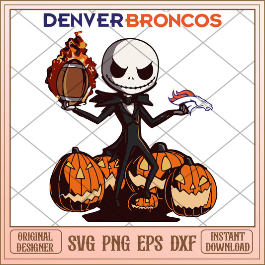 Denver broncos Jack bundle svg, The Nightmare Before Christmas Svg, digital download