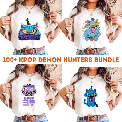 Derpy blue tiger bundle png, demon hunters bundle png, kpop cartoon png