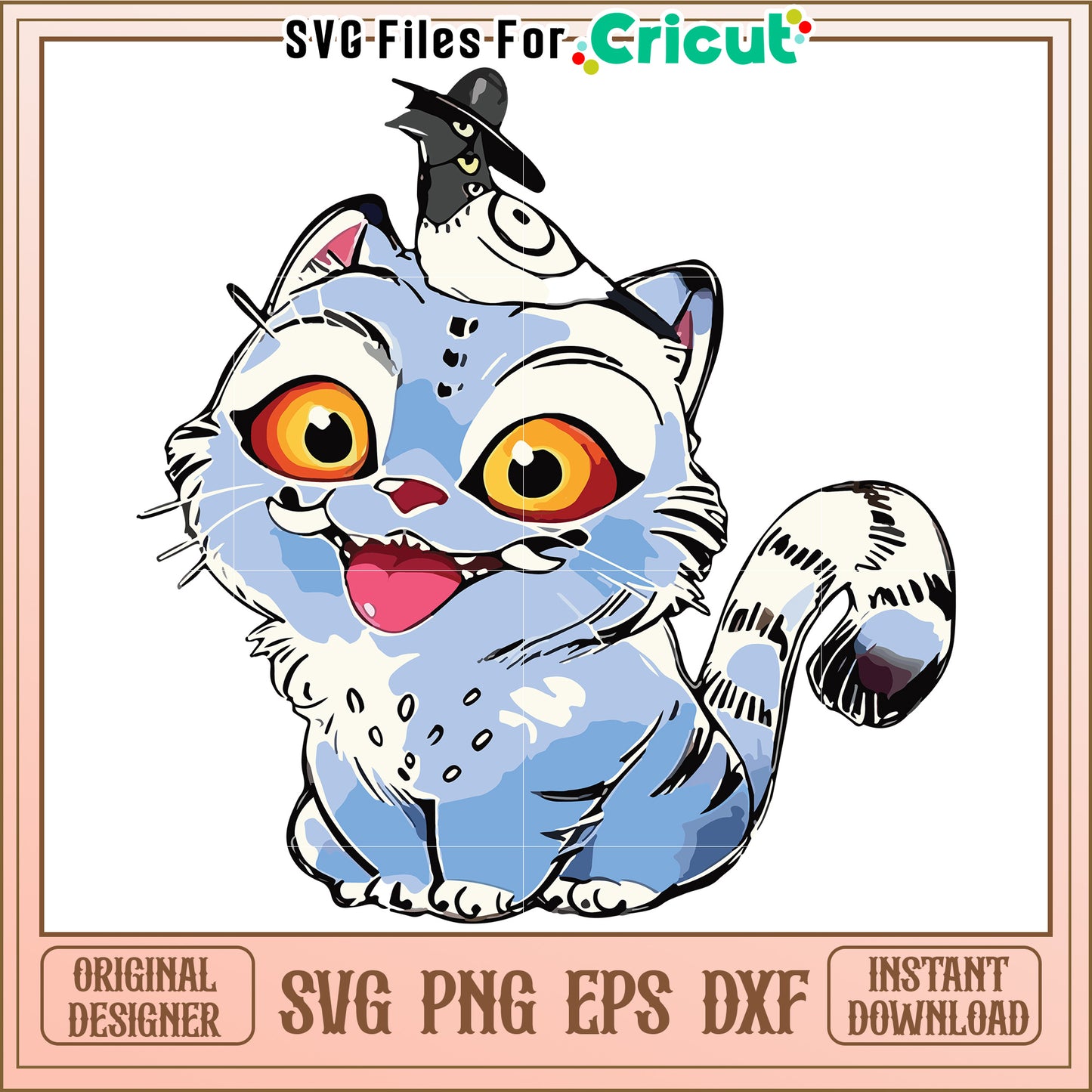 Derpy blue tiger svg, kpop demon hunters svg, kpop cartoon songs svg