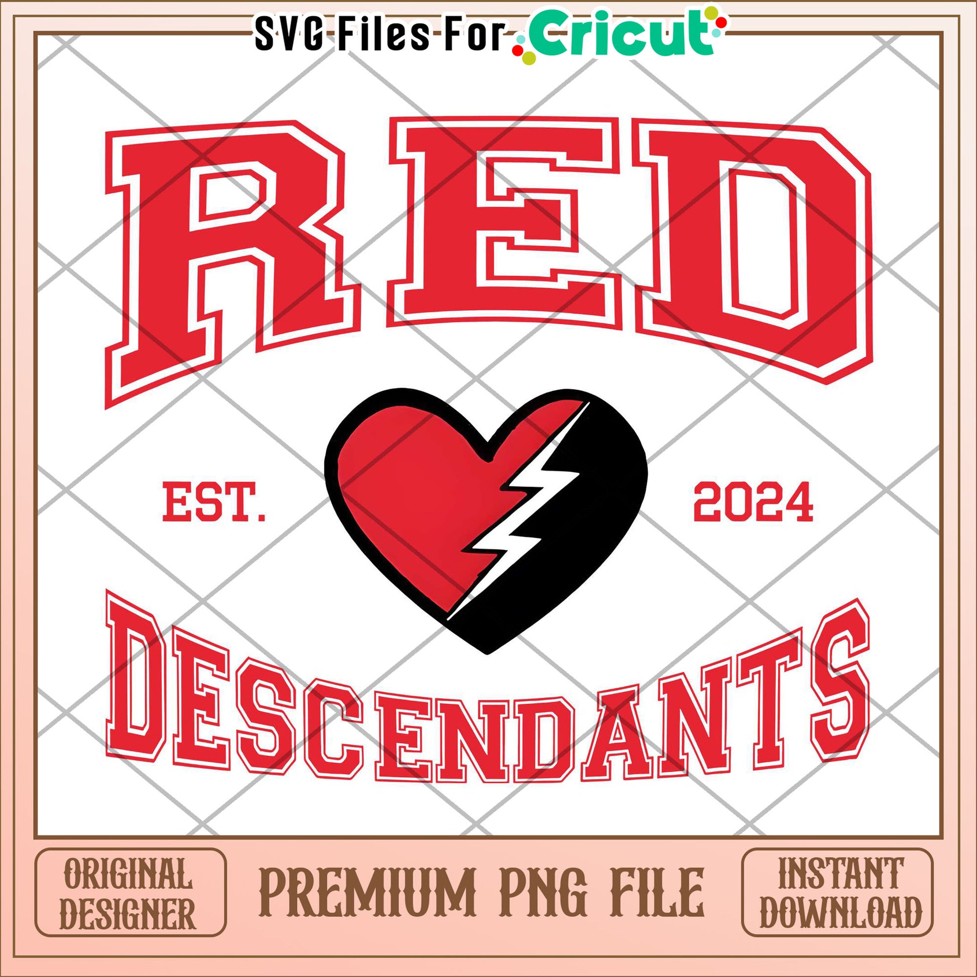 Descendant red png, disney character design png, teen fantasy style png