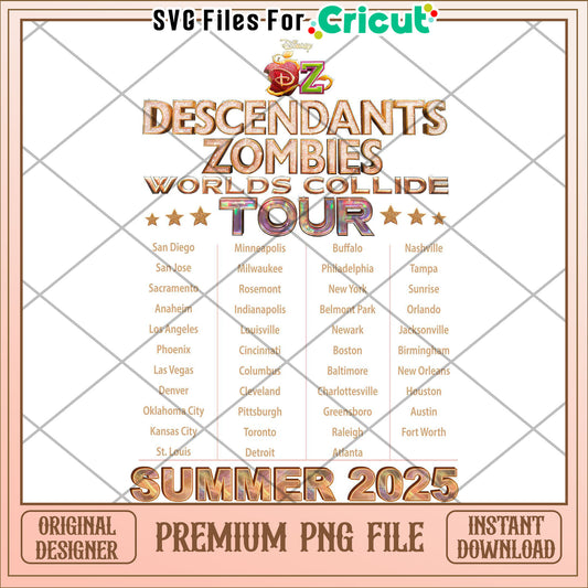 Descendants zombies world tour back png, disney mashup png