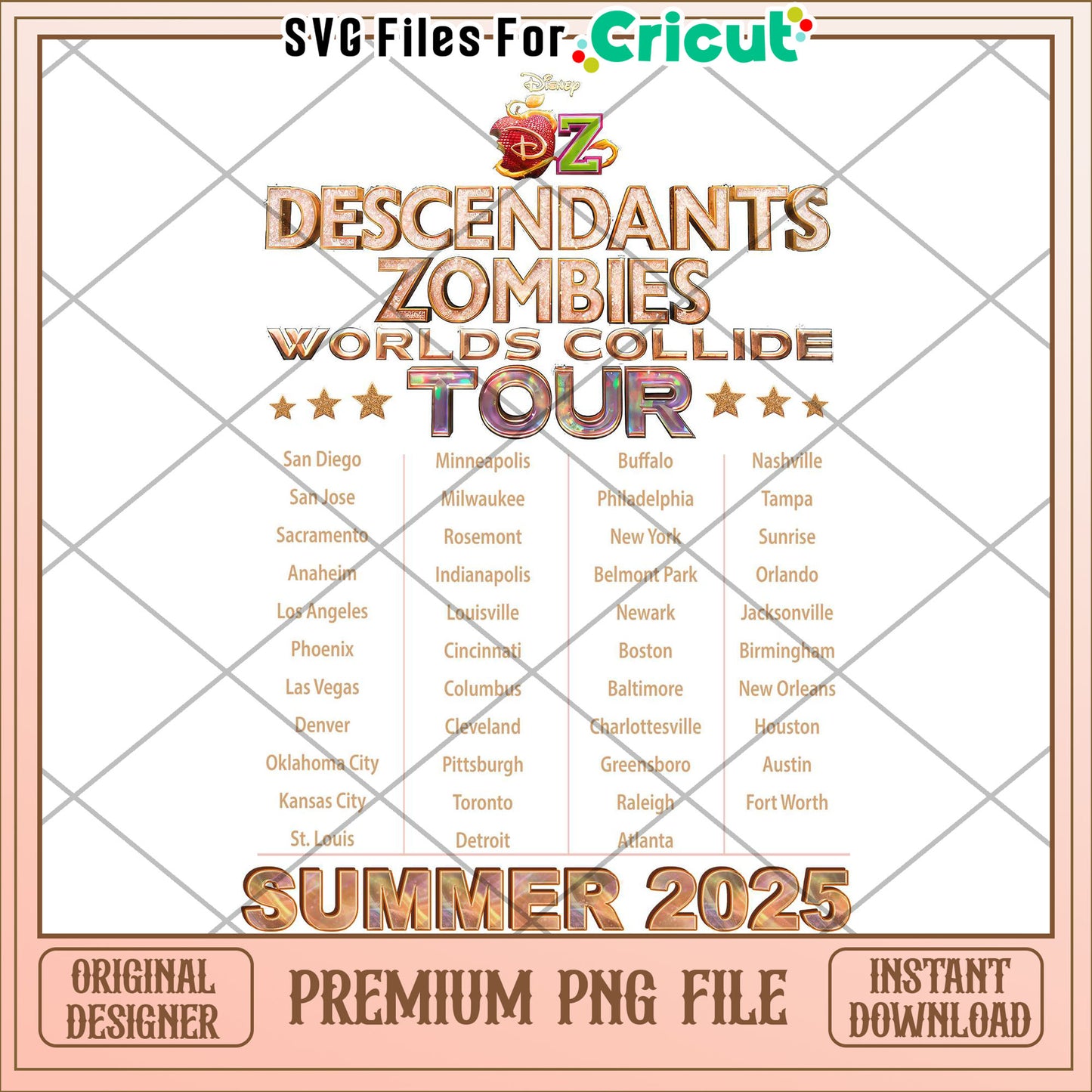 Descendants zombies world tour back png, disney mashup png, teen concert design png