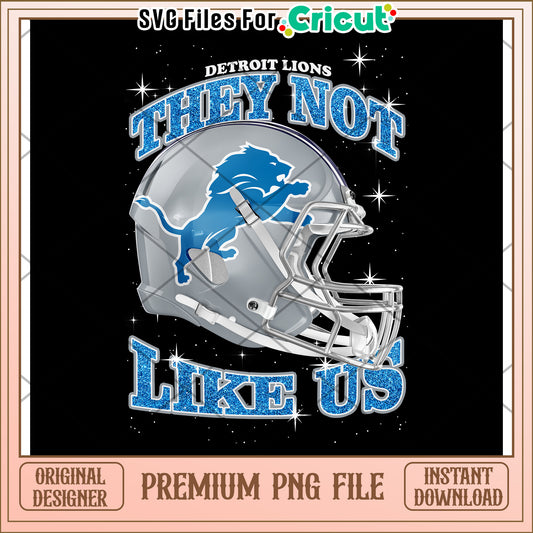 Detroit Lions Helmet Design for Sports Fans, Instant Download PNG File