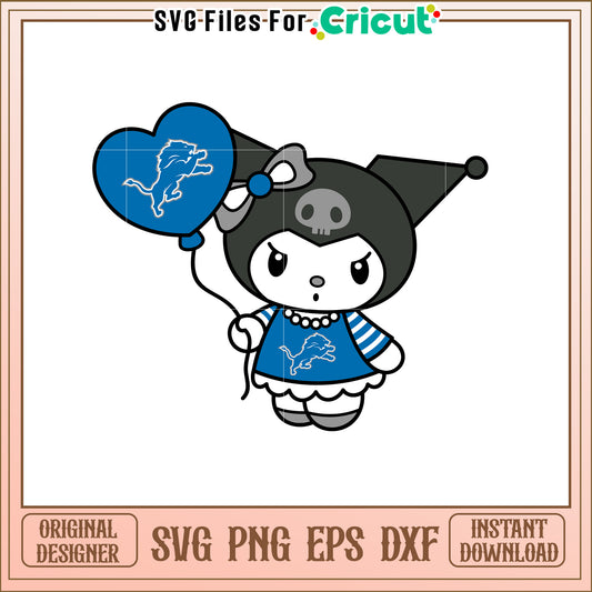 Detroit Lions Kuromi SVG Design