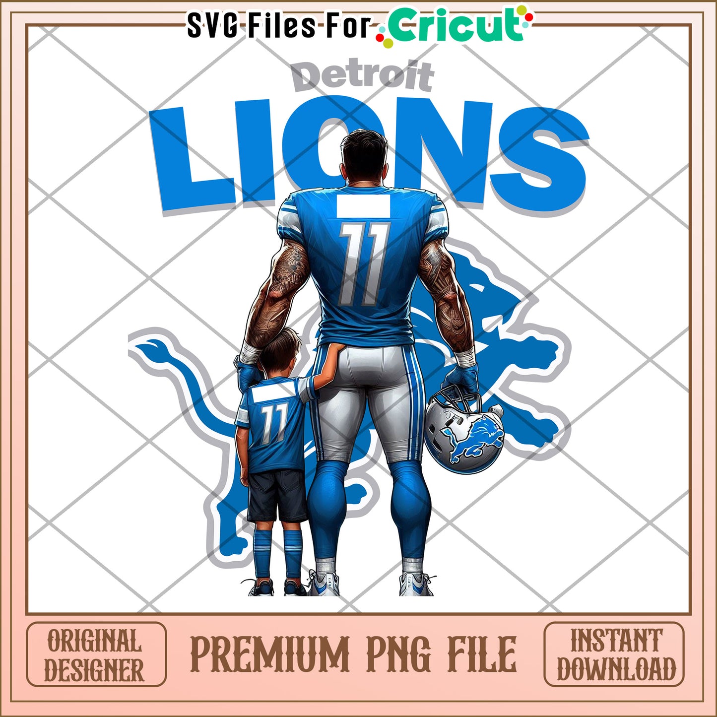 Detroit Lions PNG Art for Cricut, Perfect for Football Fans