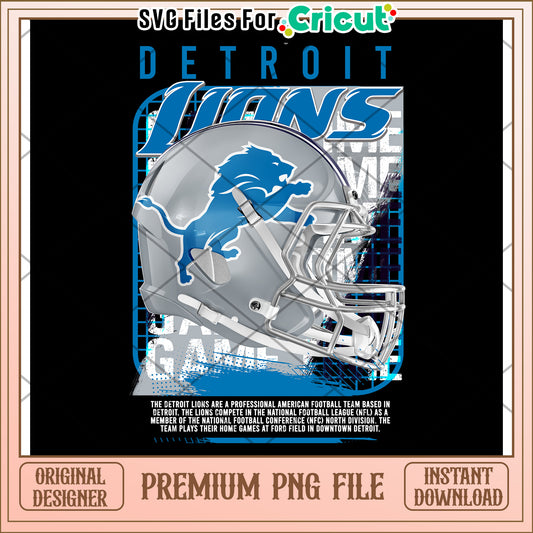 Detroit Lions PNG File, perfect for Cricut projects and designs