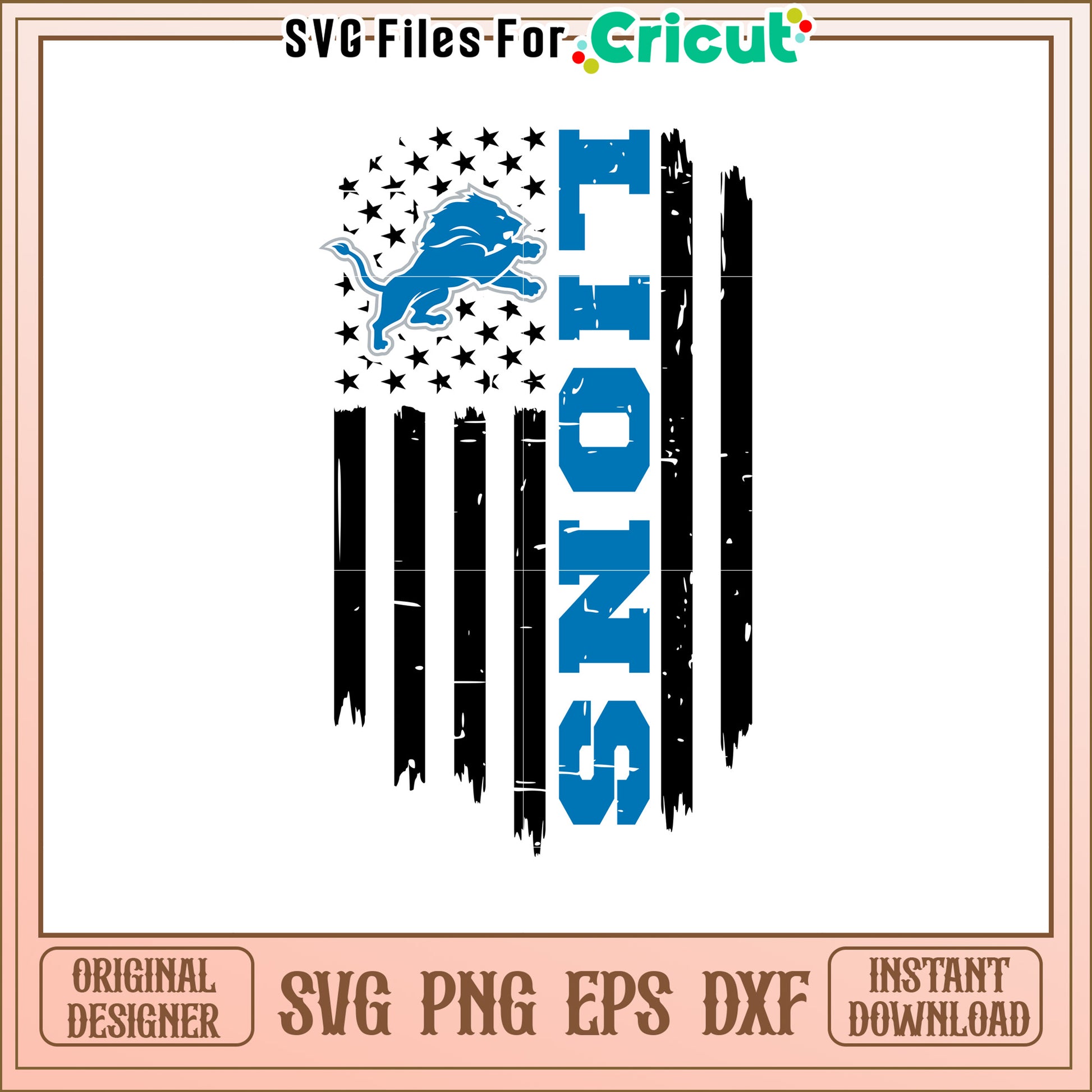 Detroit Lions SVG Design for Football Enthusiasts