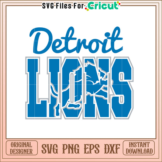 Detroit Lions SVG Design for Sports Fans and Crafters