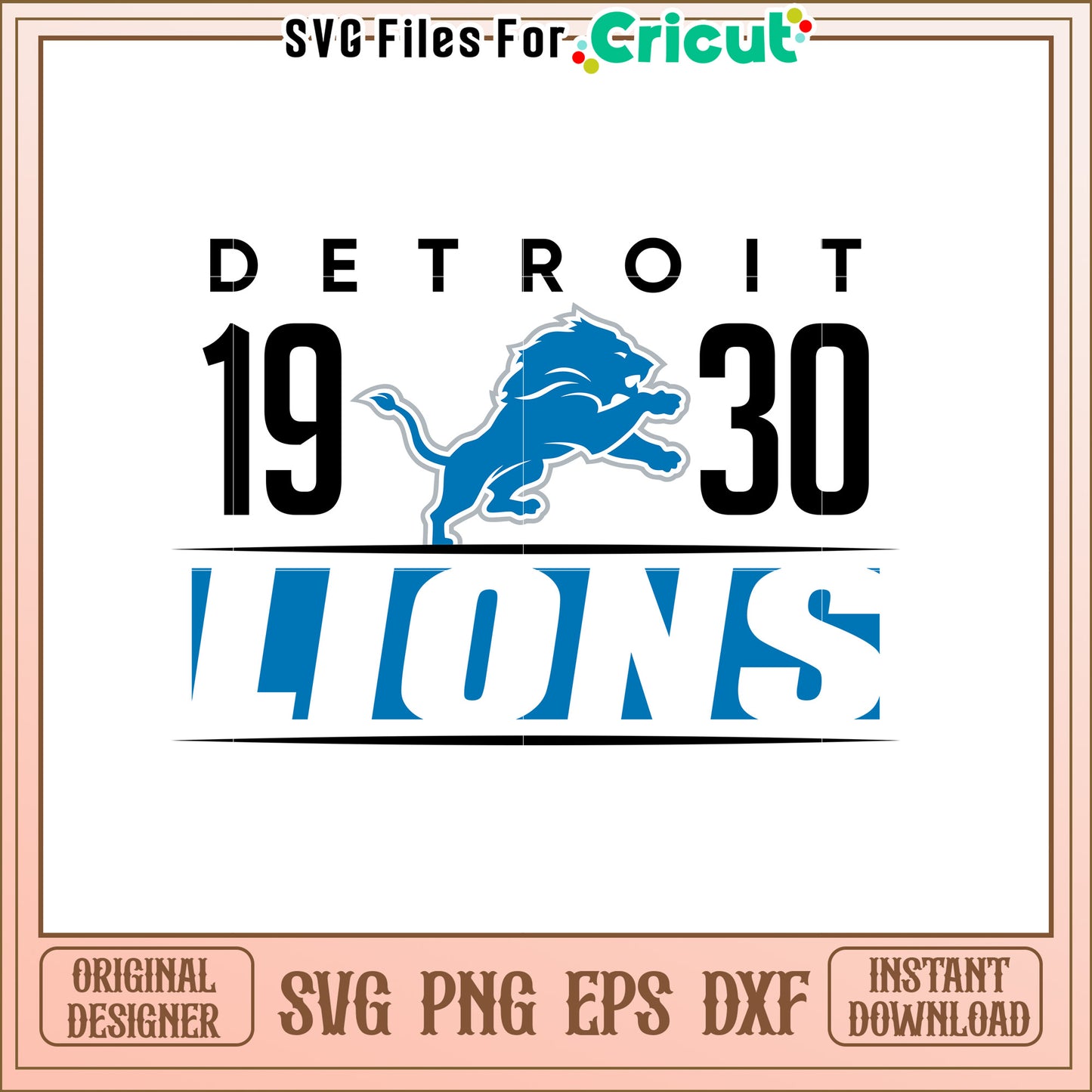 Detroit Lions SVG Logo Design