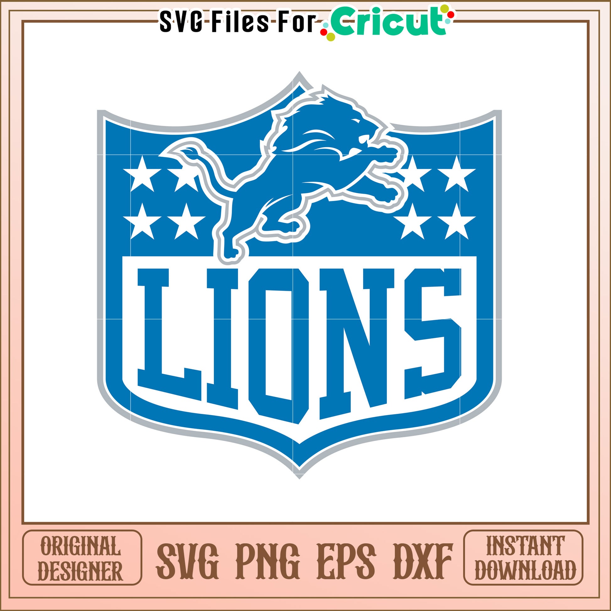 Detroit Lions Team Logo SVG Design for Fans