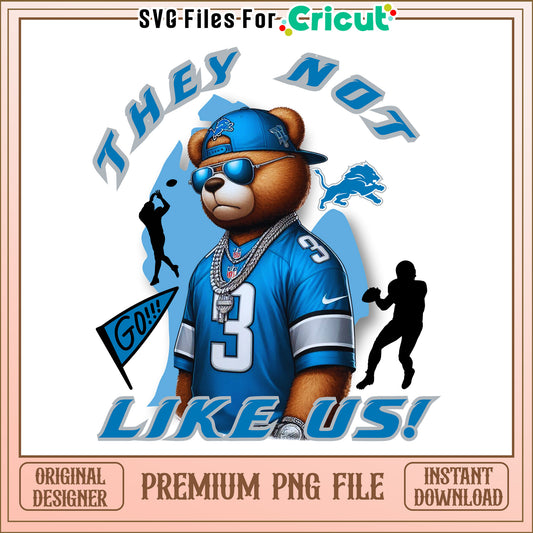 Detroit Lions they not like us png, Detroit Lions png, NFL png