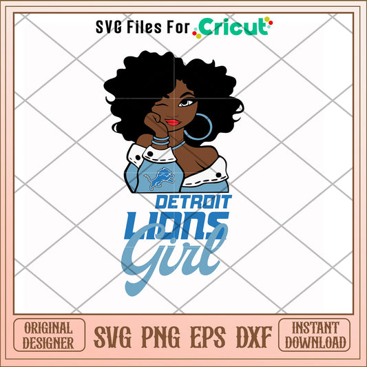 Detroit Lions Girl nfl team svg, Detroit Lions svg, new nfl svg