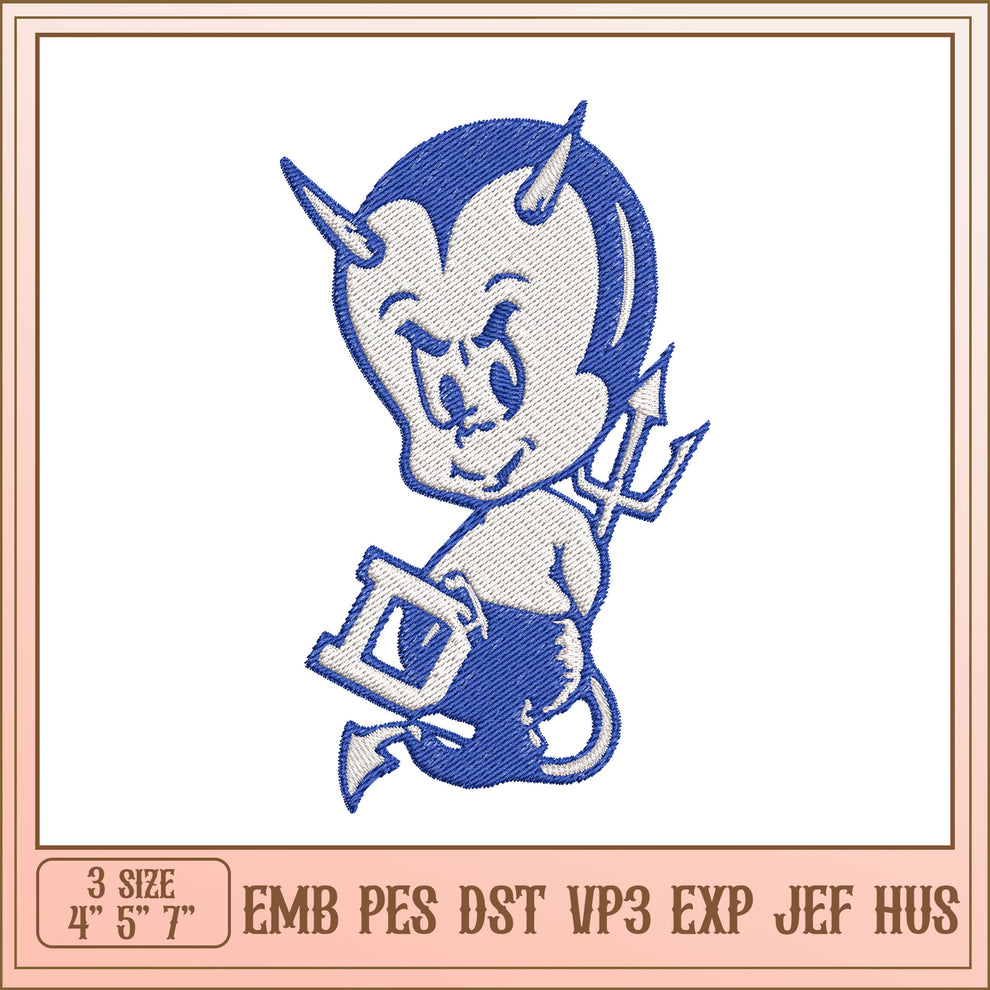 Devil Cartoon Embroidery Design – svg files for cricut