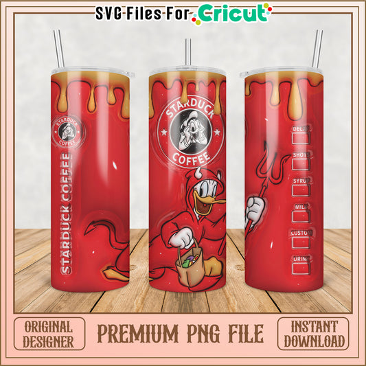 Devil Donald Starbucks Tumbler PNG