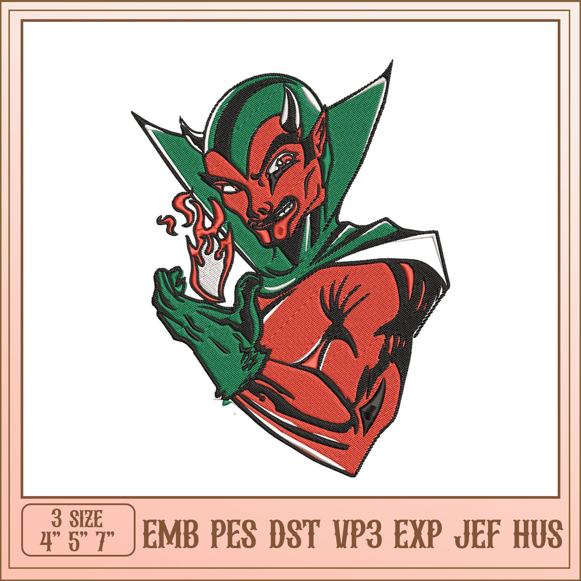 Devil Embroidery Design - EMB PES DST VP3