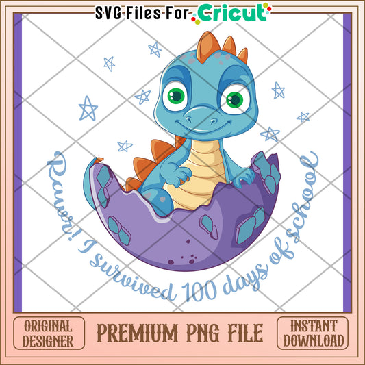 Dinosaur 100 Days School PNG