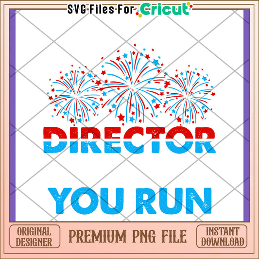 Director You Run PNG Design