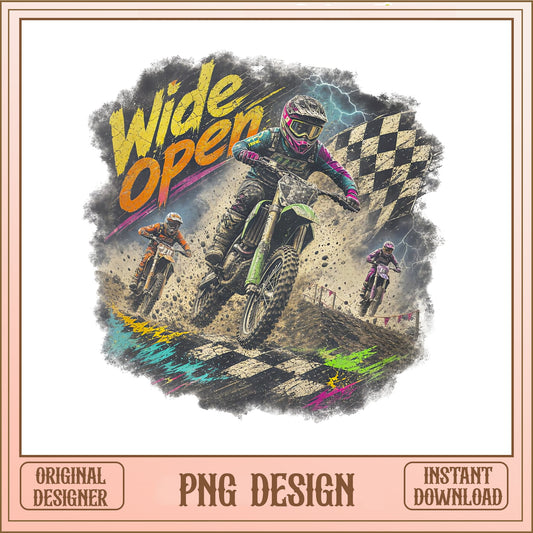 Dirt Bike Racing Wide Open PNG, Motocross Rider PNG, Moto Race PNG
