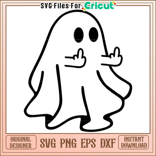 Dirty finger ghost svg, halloween design svg, spooky season svg