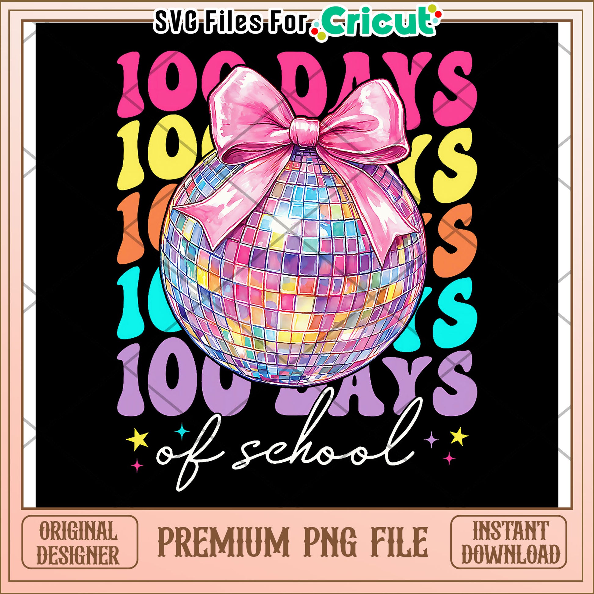 Disco ball design png, back to school supplies​ png, cartoon design png