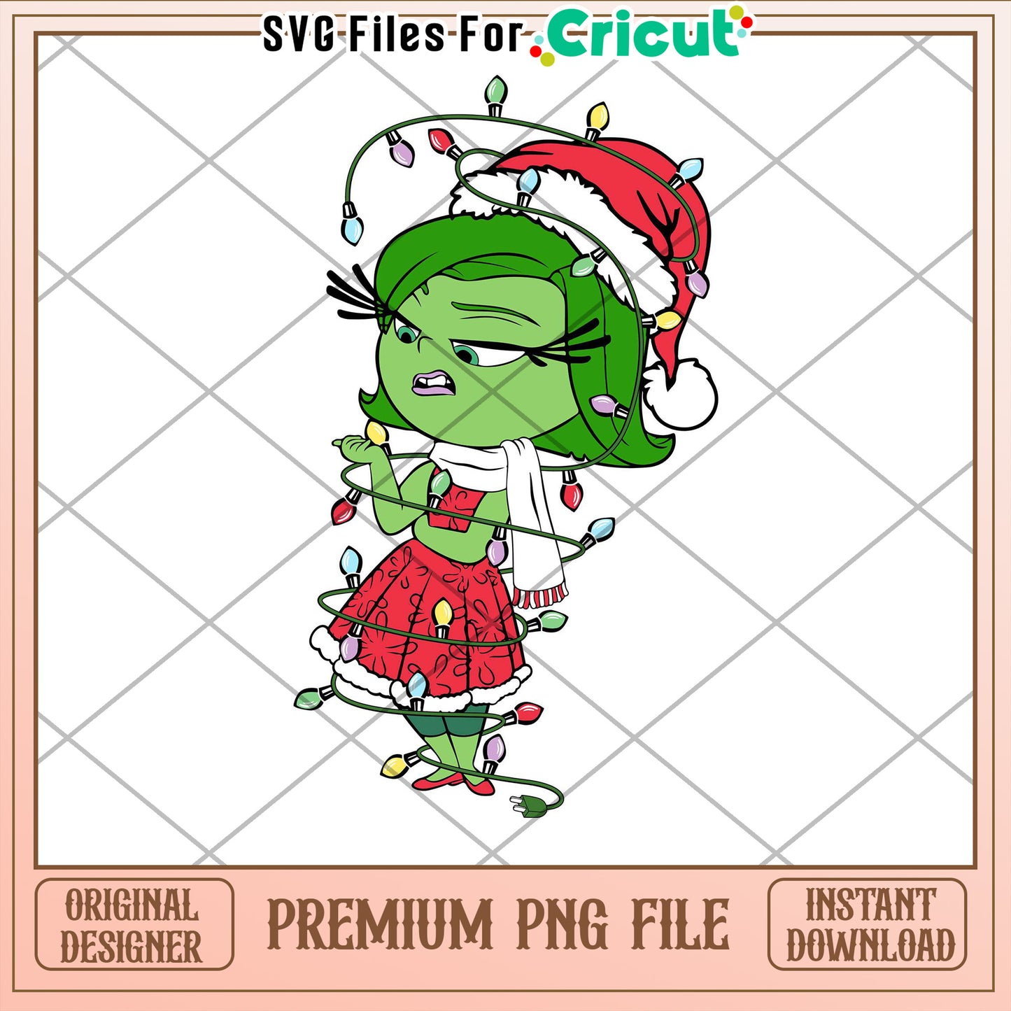 Disgust Christmas Lights PNG