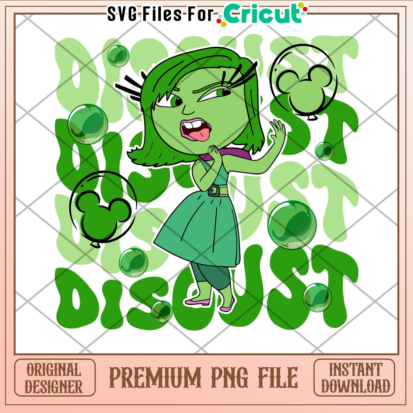 Disgust PNG Cricut Design, Instant Download