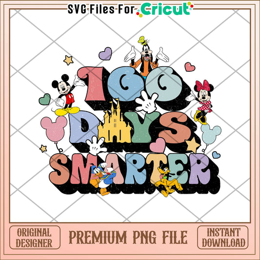 Disney 100 days smarter png, disney school png, disney png