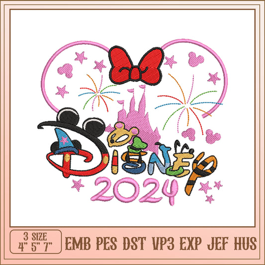 Disney 2024 Embroidery Design for Custom Crafts and Projects