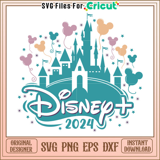 Disney 2024 SVG Design - Castle Balloons