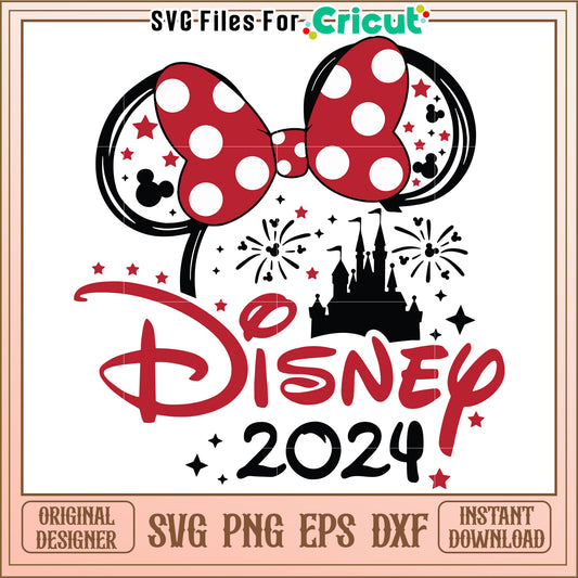 Disney 2024 SVG Design Minnie Ears & Castle