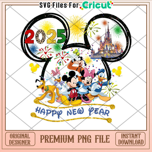 Disney 2025 Happy New Year PNG