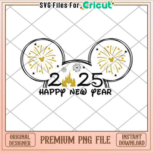 Disney 2025 New Year PNG