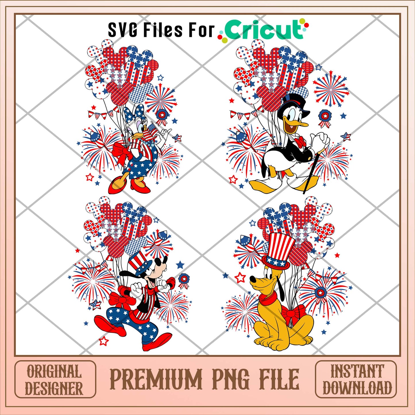 Disney 4th of july png bundle