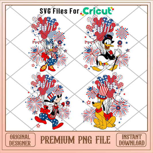 Disney 4th of july png bundle