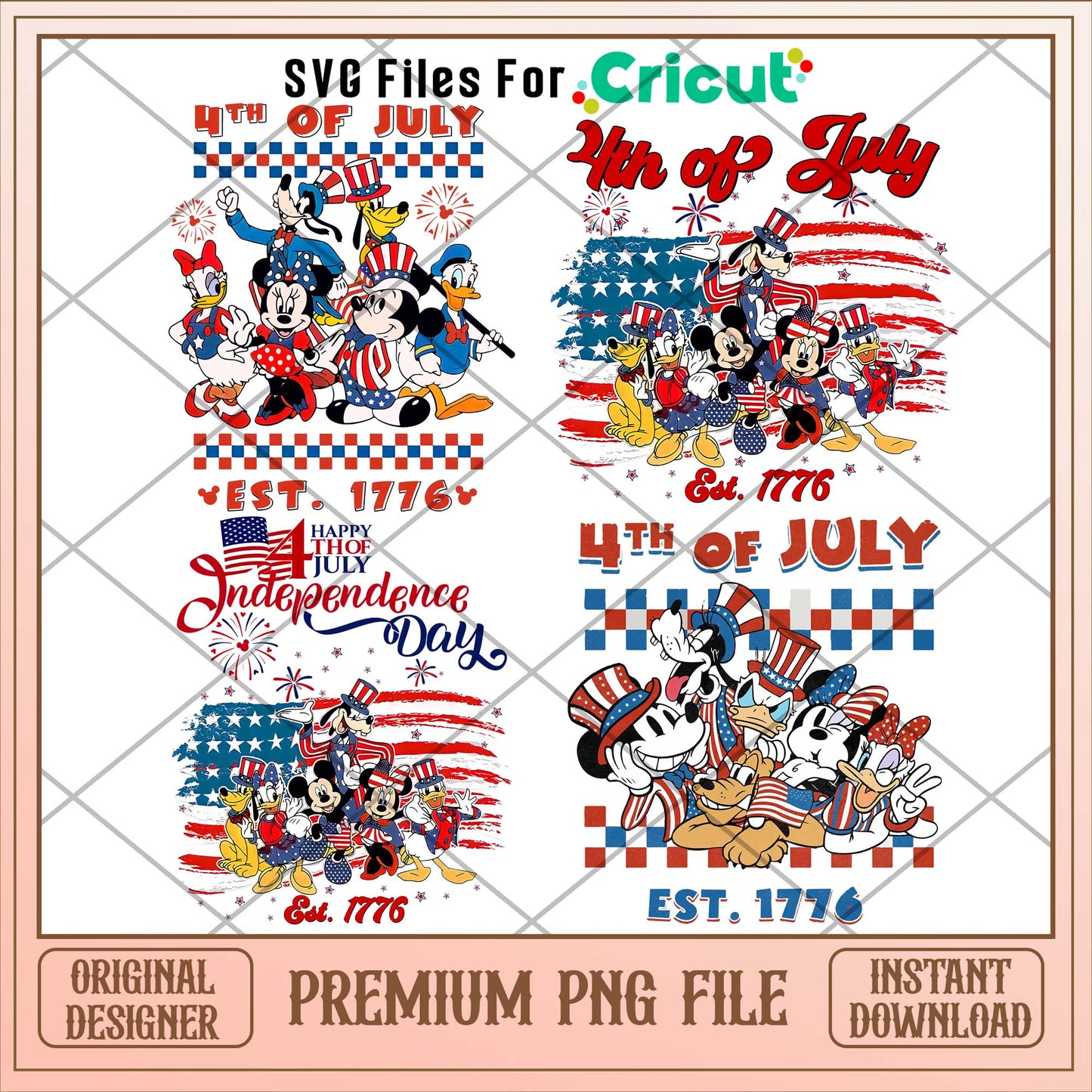 Disney 4th of july png bundle ver 4